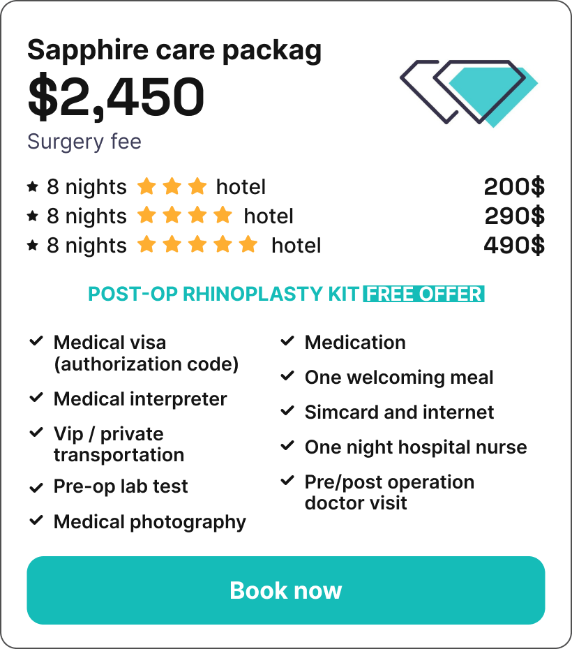 Rhinoplasty package | Sapphire care package