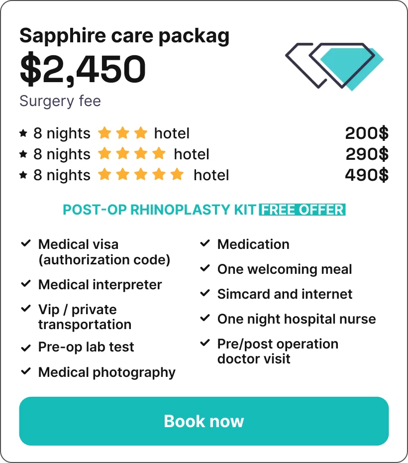 Rhinoplasty package | Sapphire care package