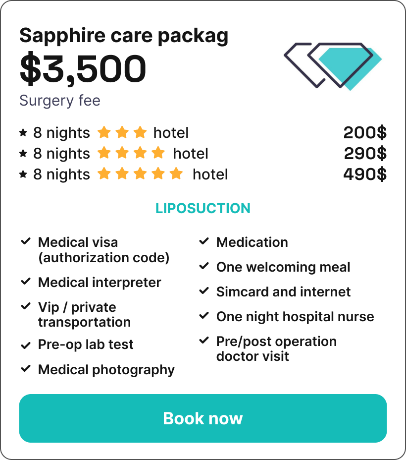 sappaire package liposuction in iran