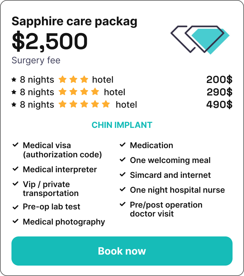 chin implant in iran Sapphire care packag