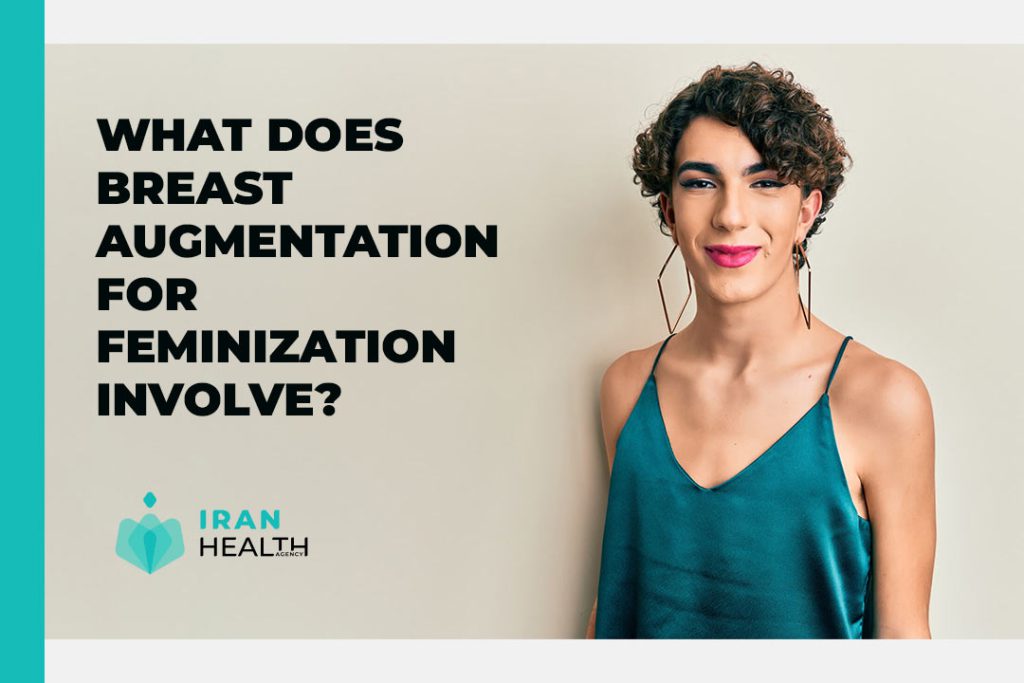 What does breast augmentation for feminization involve?