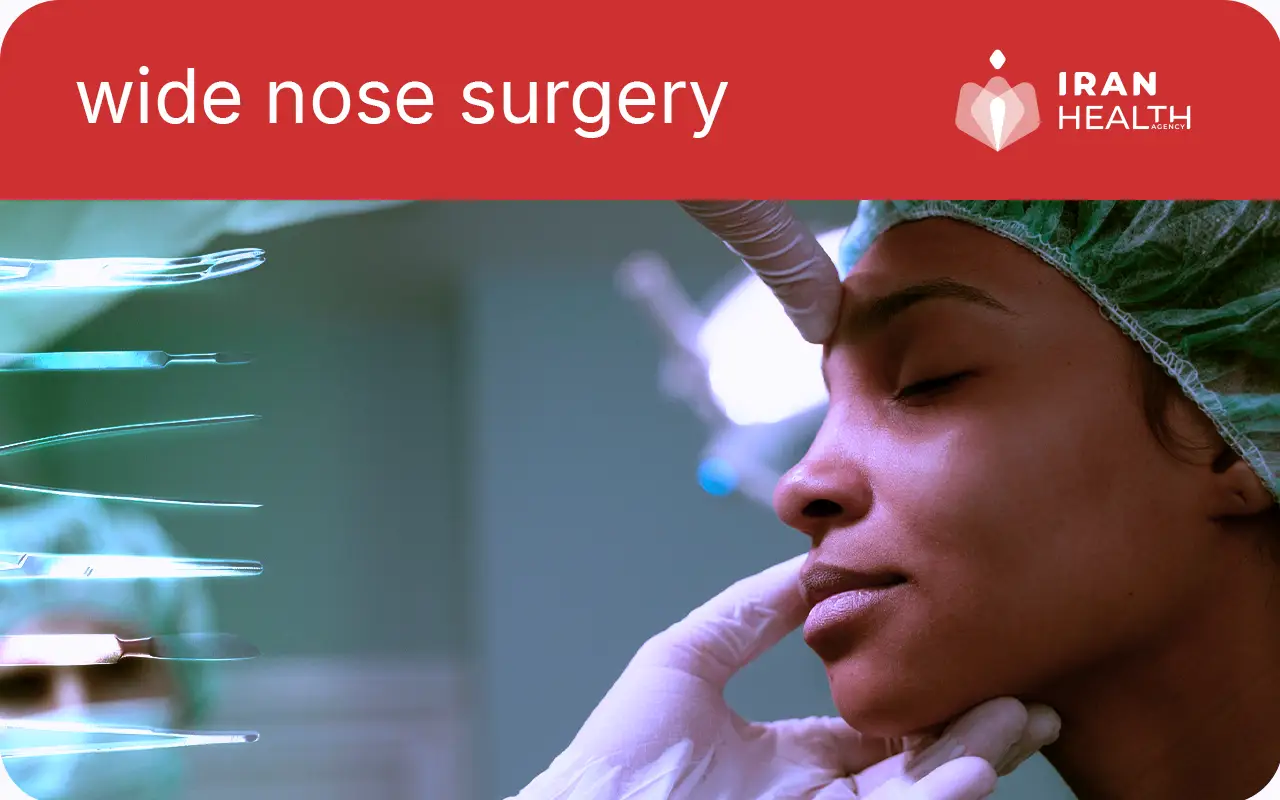 Rhinoplasty surgery for wide nose