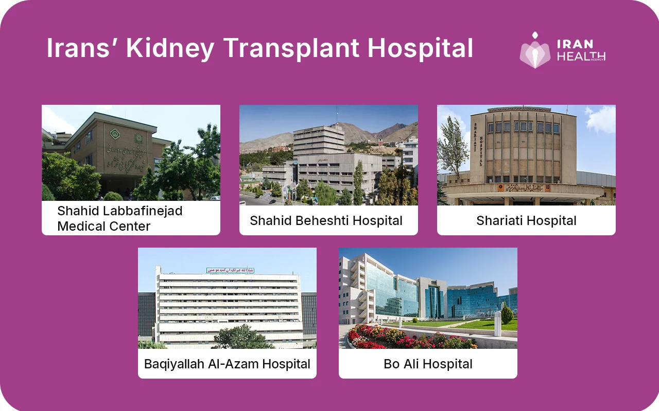 kidney transplant hospitals in Iran