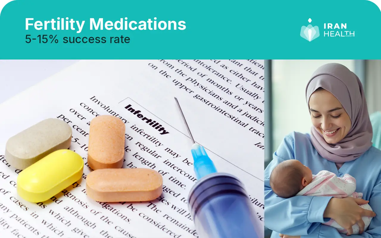 Fertility Medications - 5-15% success rate 