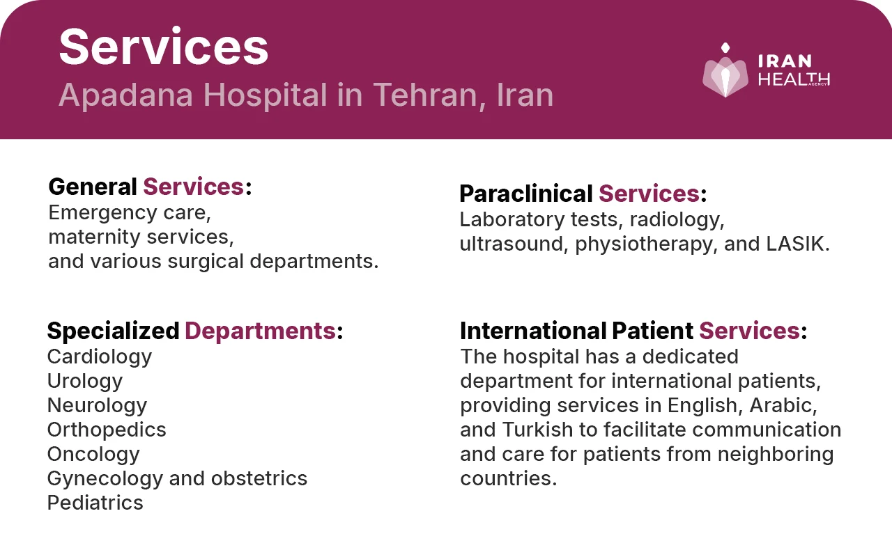 apadana hospital services