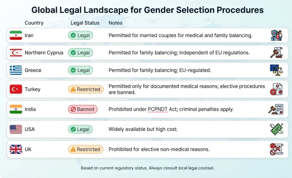 Is Gender Selection Legal Around the World