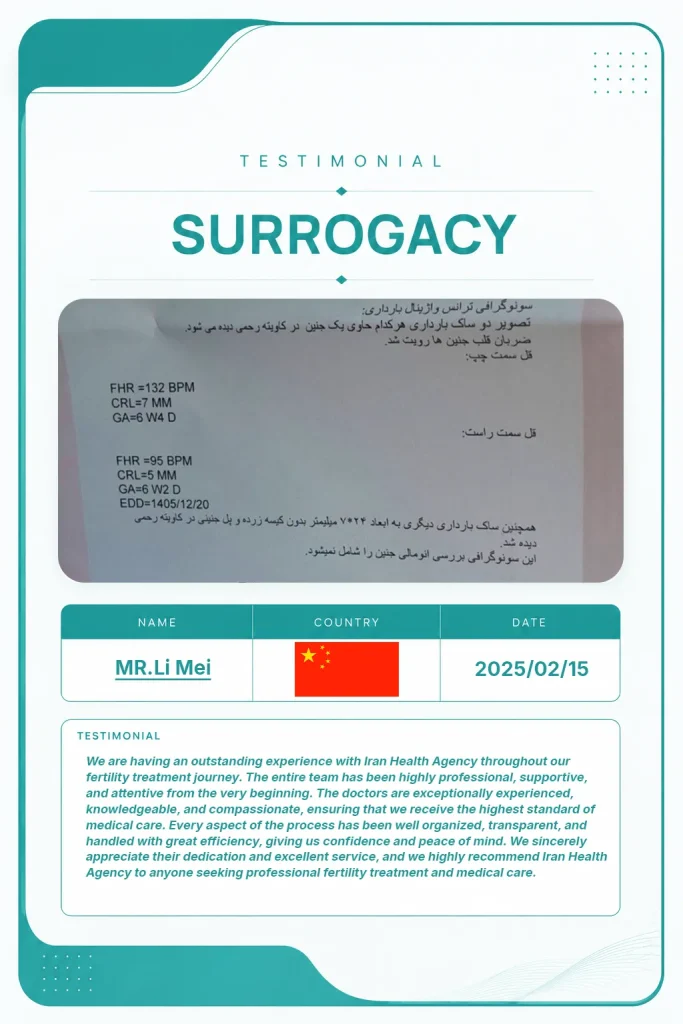 Iran Health’s success in surrogacy treatment