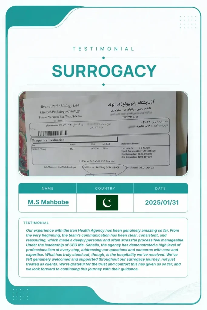Intended parents receiving surrogacy consultation in Iran