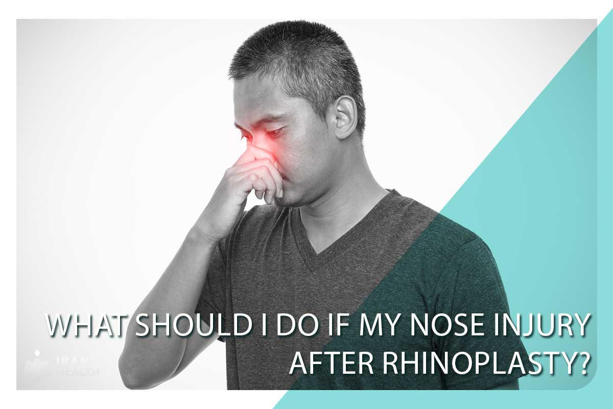 What should I do if my nose injury after rhinoplasty?